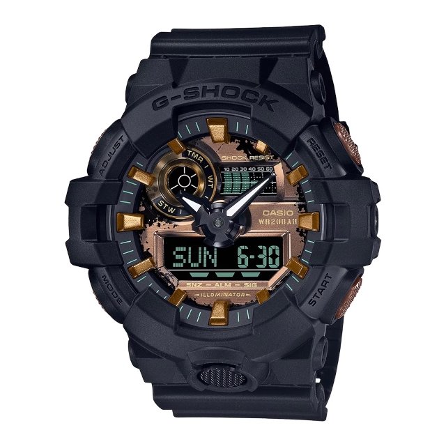 CASIO 卡西歐 G-SHOCK 鏽鐵意象手錶 耐衝擊構造 GA-700RC-1A