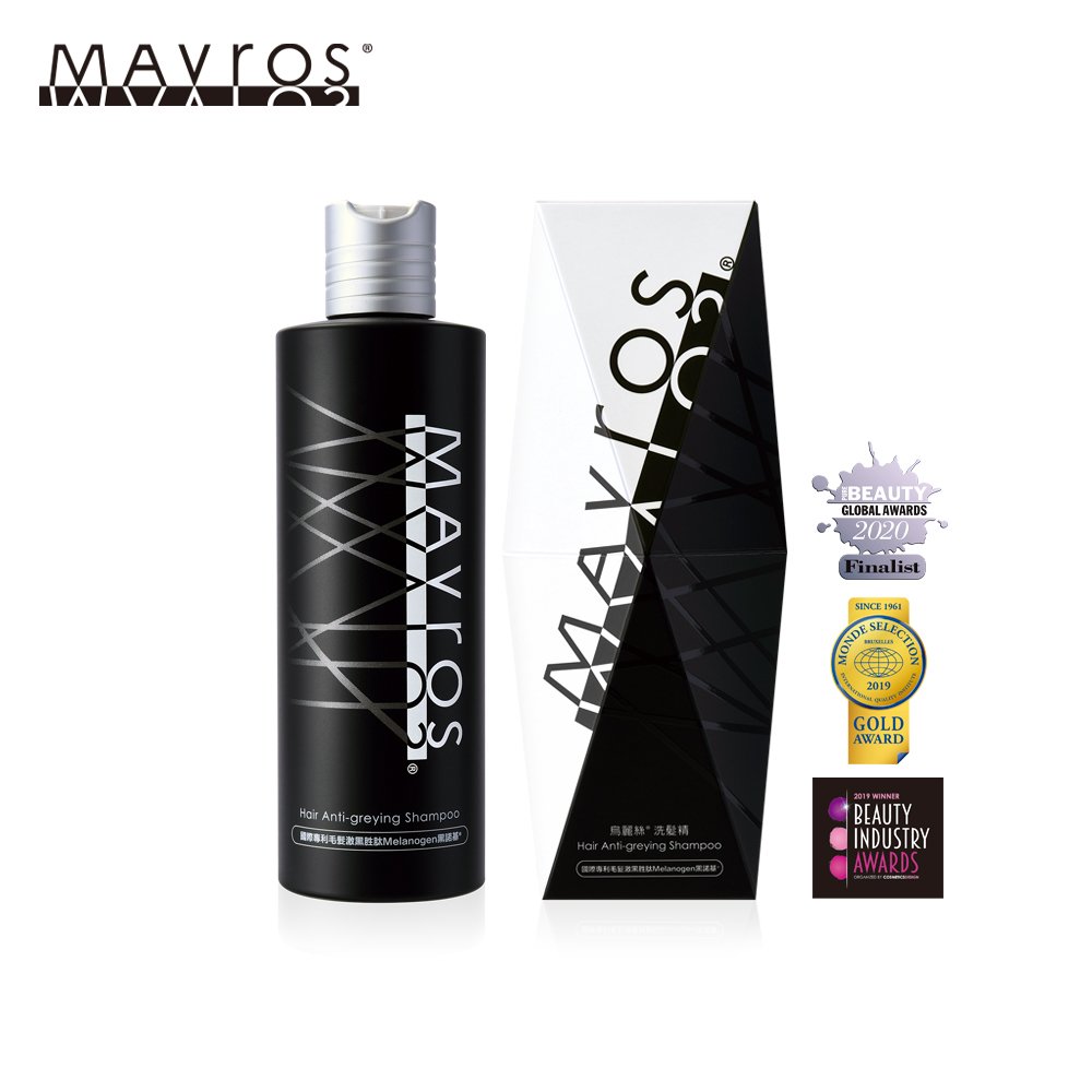 【MAVROS 烏麗絲】洗髮精 300ml/瓶(激黑深亮、乾性頭皮專用、強健髮質)