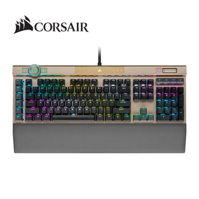【Corsair】海盜船 Corsair K100 RGB 機械式鍵盤 光軸 玫瑰金