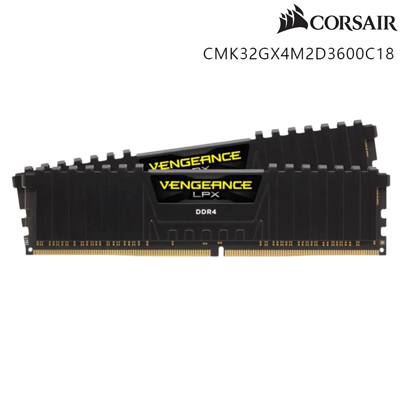 CORSAIR 海盜船 Vengeance LPX 32GB(16GBx2) DDR4 3600 雙通道 記憶體 黑色 CMK32GX4M2D3600C18 /紐頓e世界