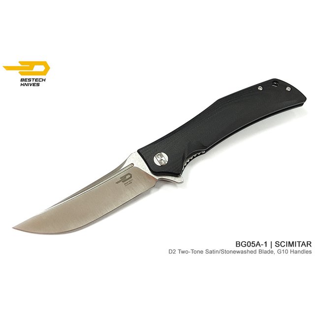 Bestech Scimitar 短箭 - 黑色G10柄 Flipper折刀 - D2工具鋼- BT BG05A-1