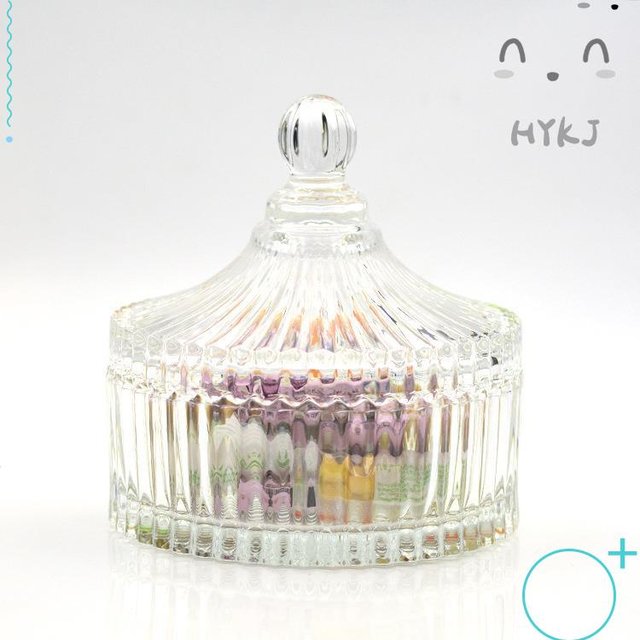 📃附發票 創意蒙古包家用糖果玻璃罐DIY香薰蠟燭罐透明帶蓋防塵儲物罐批發(103元)