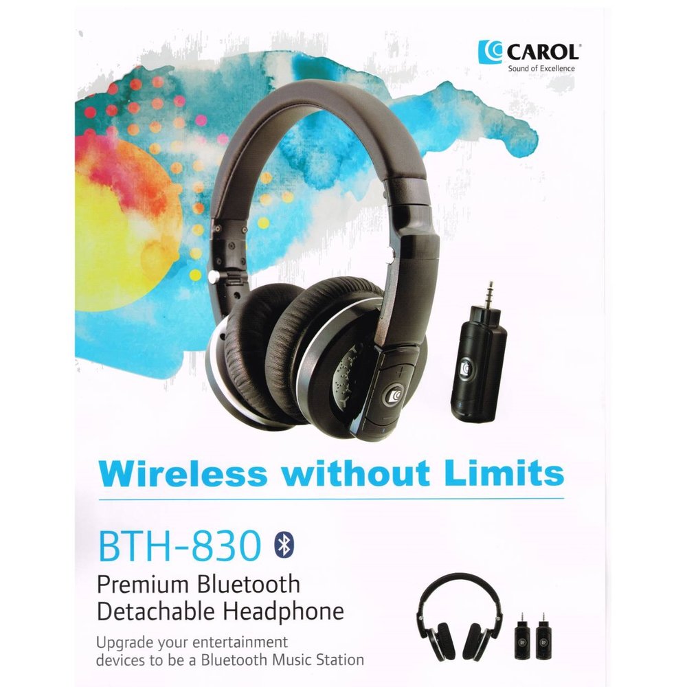 CAROL BTH-830 無線藍牙高音質耳機 BTH-830 經典黑豪華版 - 獨家可拆式藍牙模組