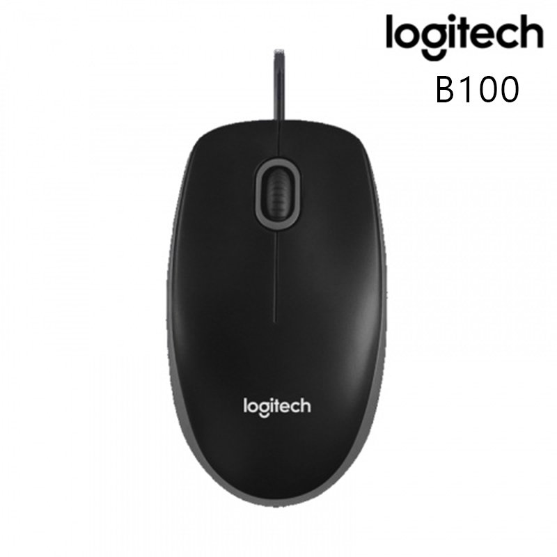 Logitech 羅技 B100 USB 有線 光學 滑鼠