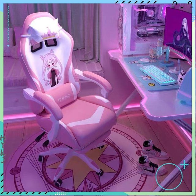 【HYKJ】📃附發票 粉色電競椅家用舒適可躺網紅款少女主播電腦椅子直播游戲靠背座椅 《限時免運》(3560元)