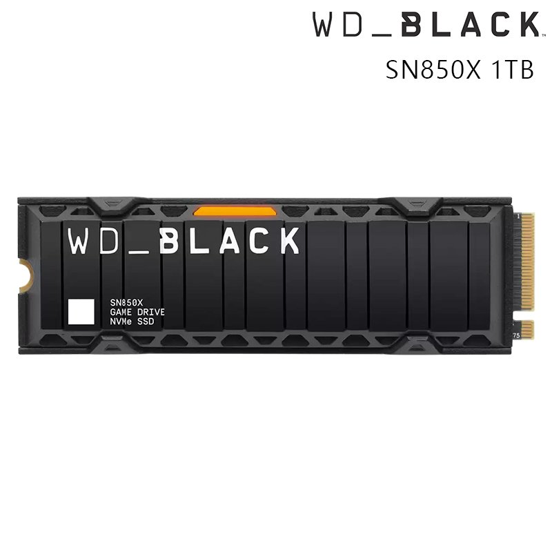 WD 黑標 BLACK SN850X 1TB M.2 NVME PCle SSD 固態硬碟 WDS100T2XHE 含散熱片 /紐頓e世界