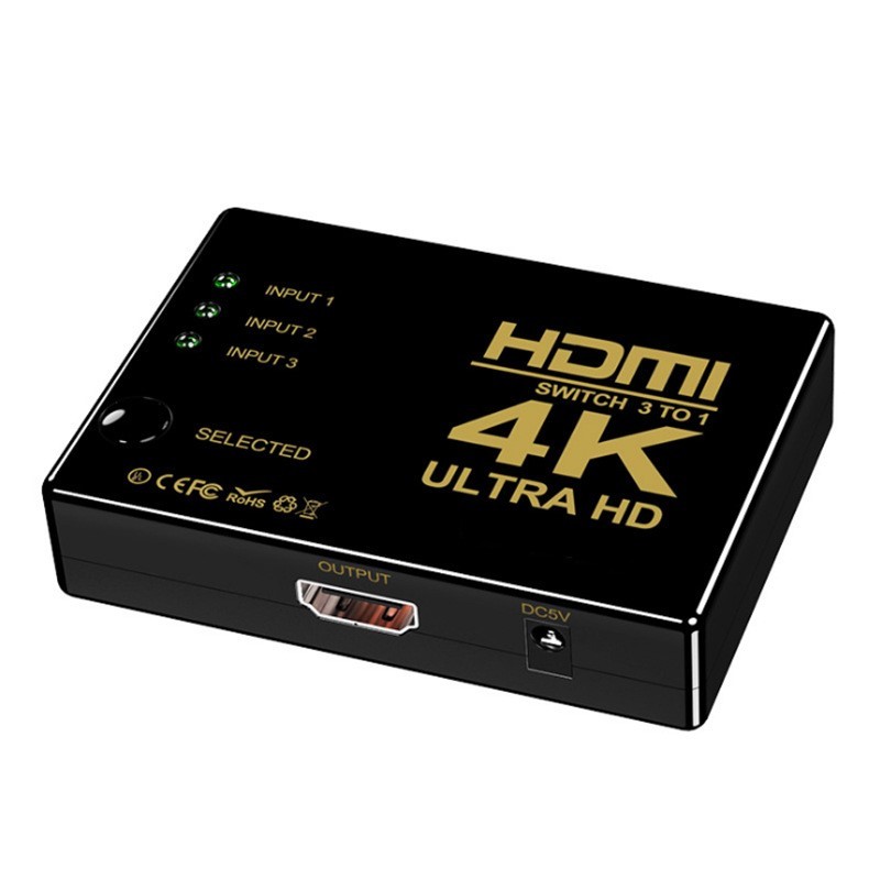 【GC340A】HDMI切換器3進1出SY301 切換盒 擴充分配器 切換器 HDMI線 4K 高畫質