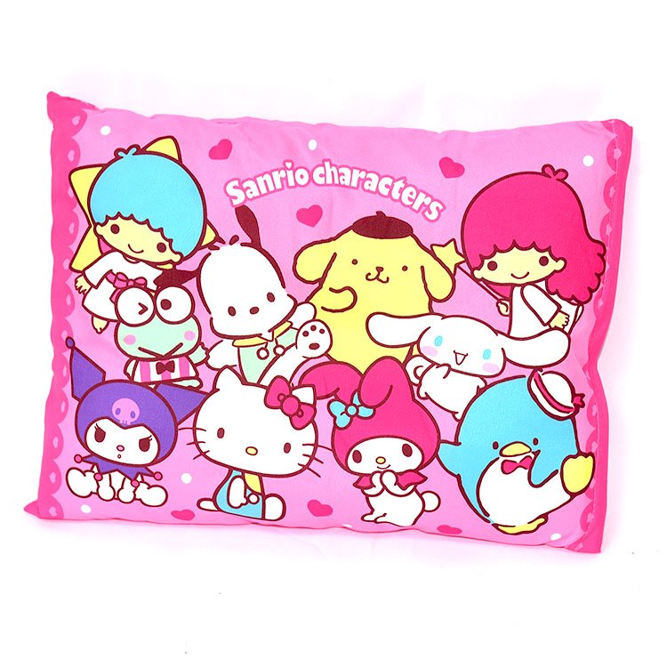 Hello Kitty等Sanrio角色 棉質枕頭 日本正版商品
