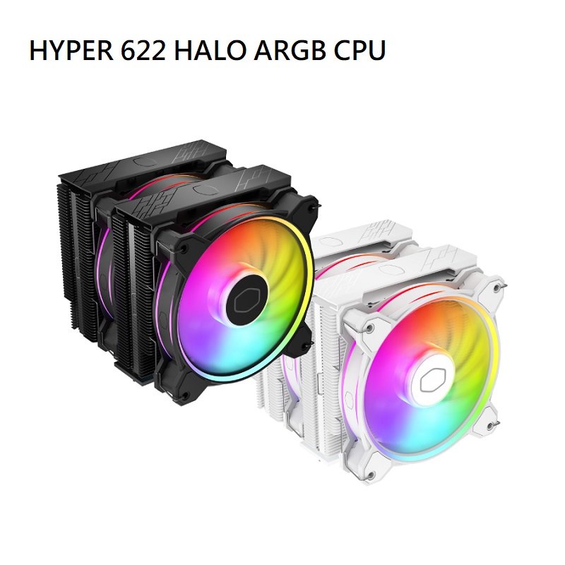 米特3C數位–Cooler Master 酷碼 HYPER 622 HALO ARGB CPU散熱器 黑色/白色