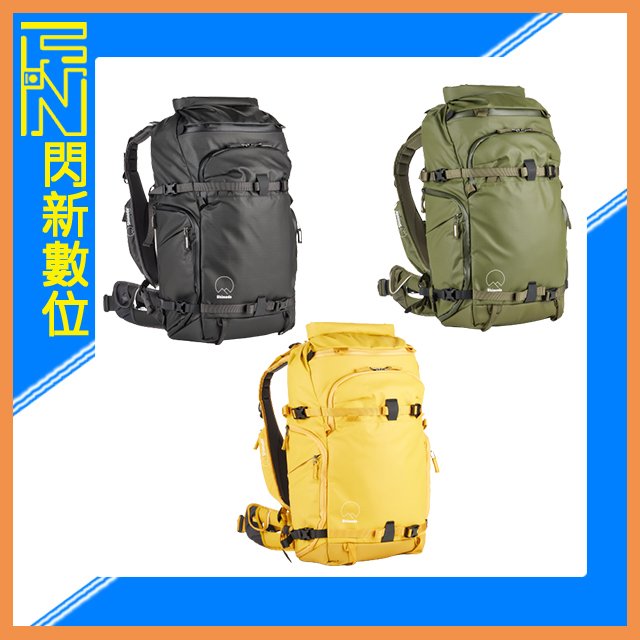 ★閃新★Shimoda Action X30 V2 Starter Kit 二代 背包，附雨套，含內袋520-213 適16吋筆電 黑/軍綠/黃(公司貨)
