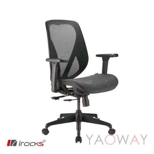 【耀偉】iRocks 艾芮克 T16人體工學辦公椅/電腦椅/電競椅/網椅/3D扶手