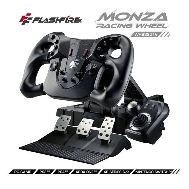 新莊FlashFire Monza極限遊戲方向盤 可支援PS4跑車浪漫旅 75海
