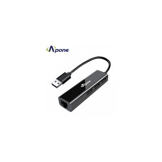 【Apone】USB3.0轉RJ45+USB3孔HUB集線器