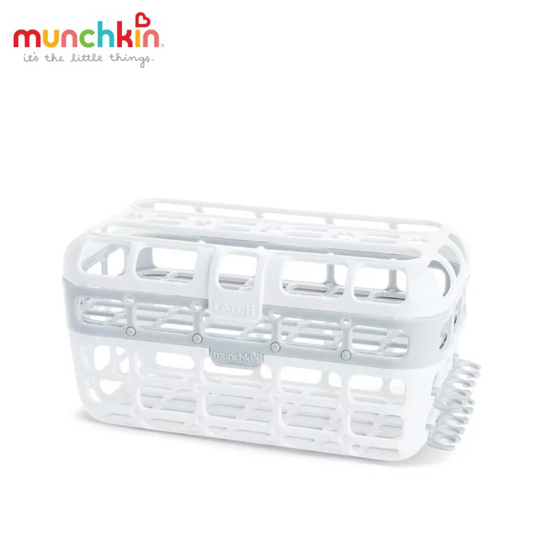 Munchkin 洗碗機專用小物籃 -灰色 /洗碗機專用籃.配件籃置物架.奶嘴晾乾架