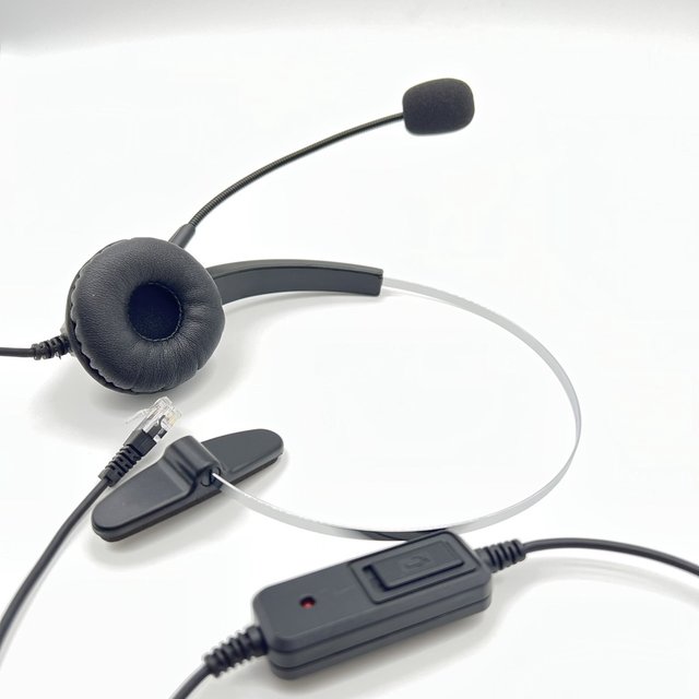 【中晉網路】單耳耳機麥克風 含調音靜音 DKP91BW 安立達 話機專用 免持聽筒麥克風 辦公電話耳機