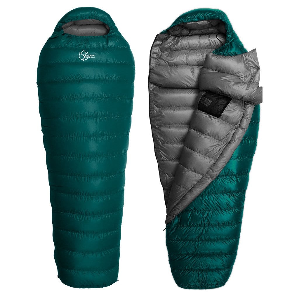 [好也戶外]OutdoorBase雪怪600g頂級羽絨睡袋極輕量 葉綠