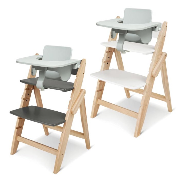 moji-YIPPY 全成長型原木高腳椅-含餐桌護圈(2色可選)