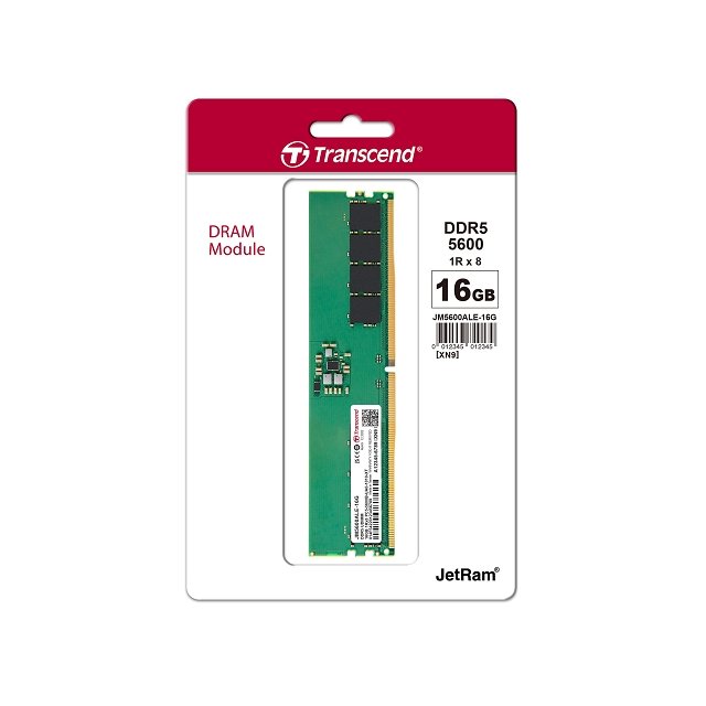 創見16GB JM DDR5 5600 U-DIMM 1Rx8(FOR PC) 記憶體
