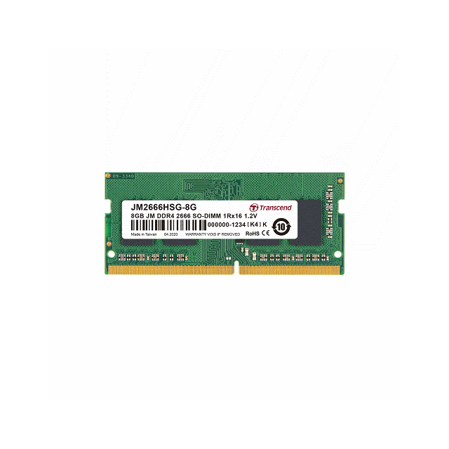 創見8GB JM DDR4 2666 SO-DIMM 1Rx16 1.2V(FOR NB) 記憶體