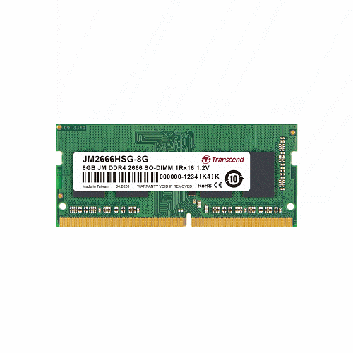 創見8GB JM DDR4 2666 SO-DIMM 1Rx16 1.2V(FOR NB) 記憶體