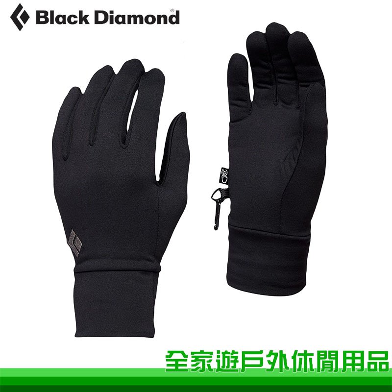【全家遊戶外】Black Diamond 美國 LIGHTWEIGHT SCREENTAP 輕量觸控手套 黑 801870 保暖手套 觸屏手套 彈性