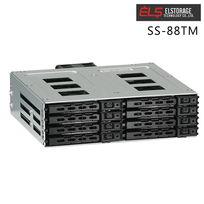 ELS-Storage SS-88TM 5.25吋 轉 8個 2.5吋 硬碟抽取盒 /紐頓e世界
