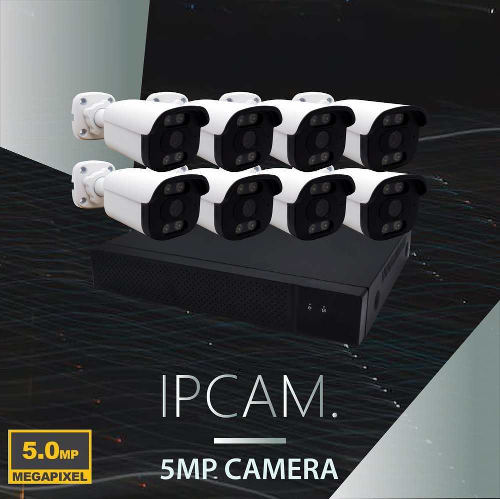 500萬 POE IPCAM 網路攝影機 八路套裝 H.265+ 8路500萬數位監控錄影主機/免運費/1年保固/含稅
