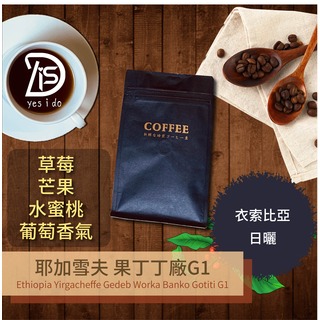 新鮮現烘咖啡豆 衣索比亞 耶加雪夫 果丁丁廠G1 日曬 淺焙【YSID】