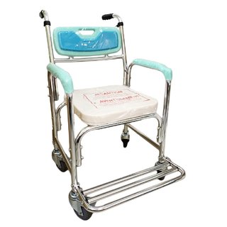 鋁合金便盆椅 (子母座墊款)/ 鋁合金便器椅/洗澡便盆椅 (附輪) FZK4301(子母座墊款)附便桶