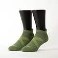 【Footer除臭襪】暖陽麻花輕壓力足弓船短襪-男款(T142-綠)