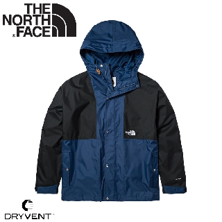 【The North Face 男 DV防水外套 AP《藍/黑》】5JZJ/防水透氣寬鬆連帽衝鋒衣/風雨衣