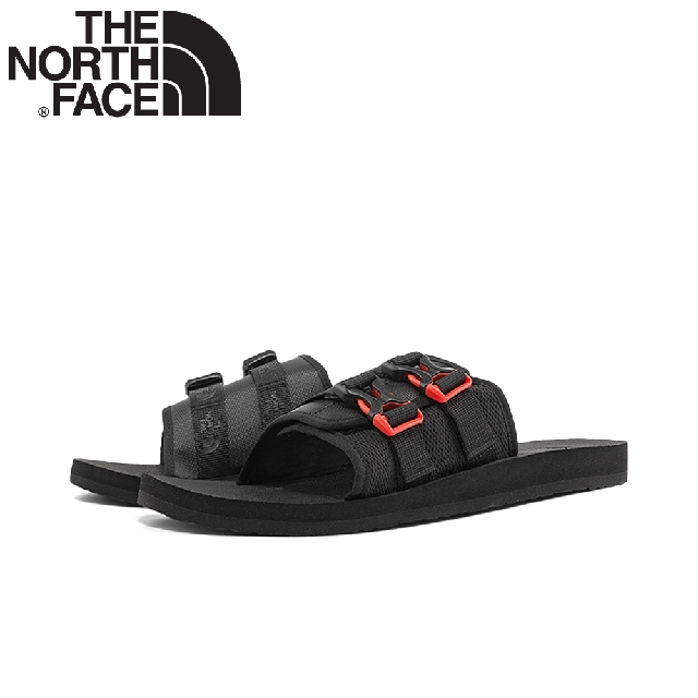 【The North Face 男 魔鬼氈雙帶休閒拖鞋《黑》】819V/雙織帶卡扣設計涼鞋/溯溪海灘