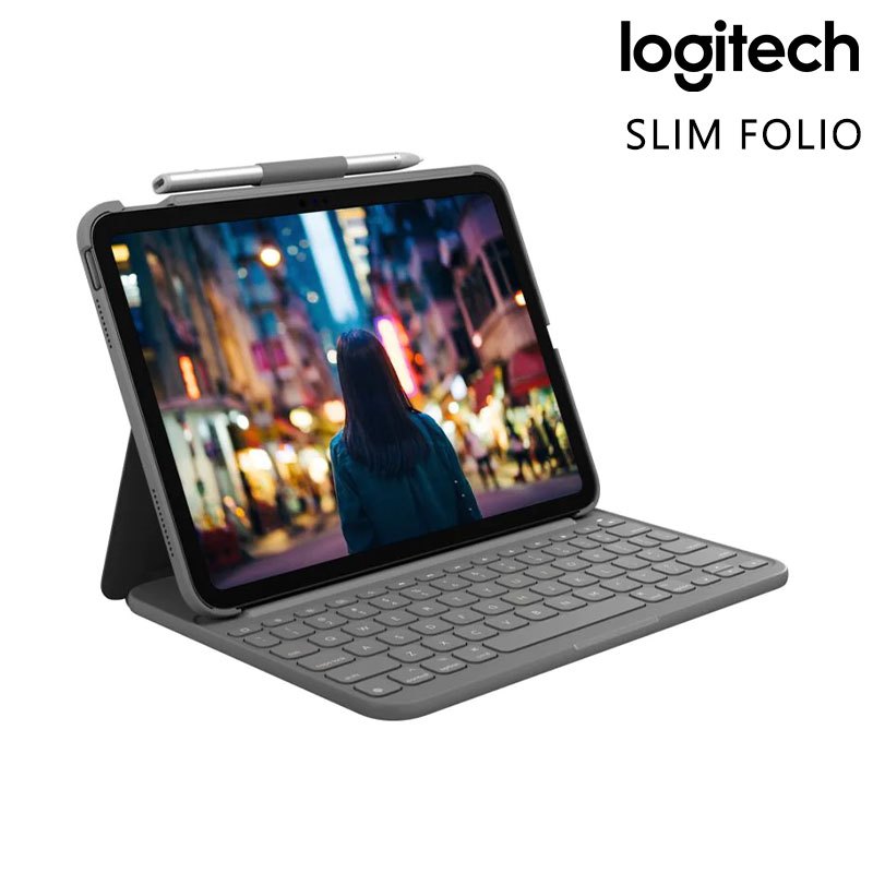 LOGITECH 羅技 SLIM FOLIO 輕薄鍵盤保護套 IPAD 10代專用 /紐頓e世界