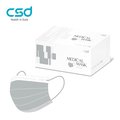 【CSD】中衛醫療口罩-成人平面-麥飯石灰(50片/盒)
