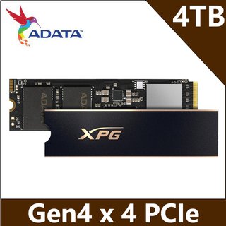 【新品】威剛ADATA XPG GAMMIX S70 PRO 4TB PCIe 4.0 M.2 2280固態硬碟/五年保