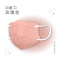 順易利-幼童3D立體醫用口罩-玫瑰金(一盒30入)