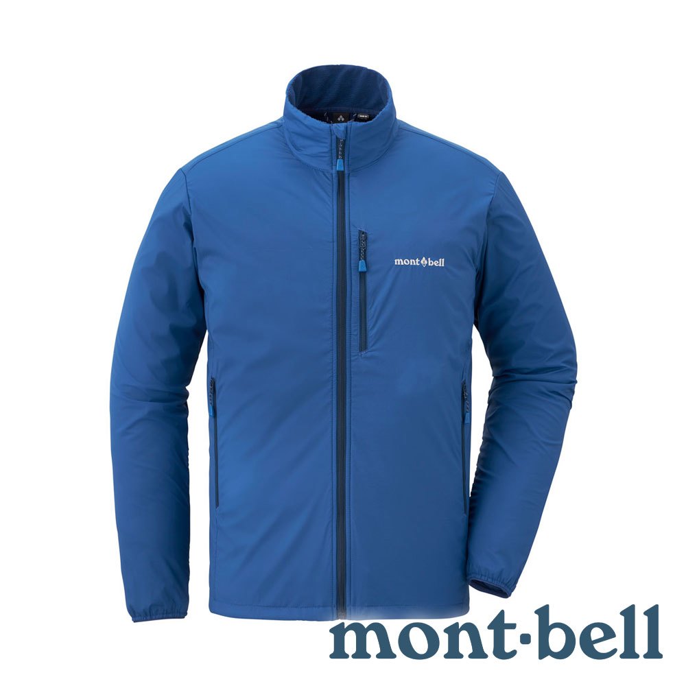 【mont-bell】TRAIL SHELL 中性刷毛軟殼立領外套『藍』1106676 登山 露營 健行 禦寒 防潑水