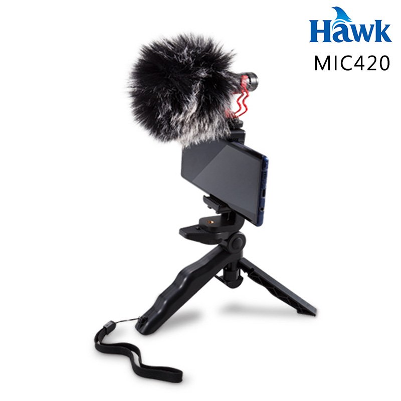 Hawk 浩客 MIC420 指向性 兔毛防風 麥克風 03-MIC420BK /紐頓e世界