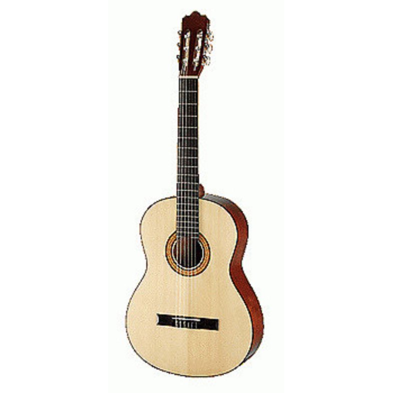 亞洲樂器 Walden Hawthorne HN220 古典吉他，帶透明亮漆琴身、尼龍弦、雲杉面板、北約背側板、桃花心木琴頸、玫瑰木指板和雙面琴桿。