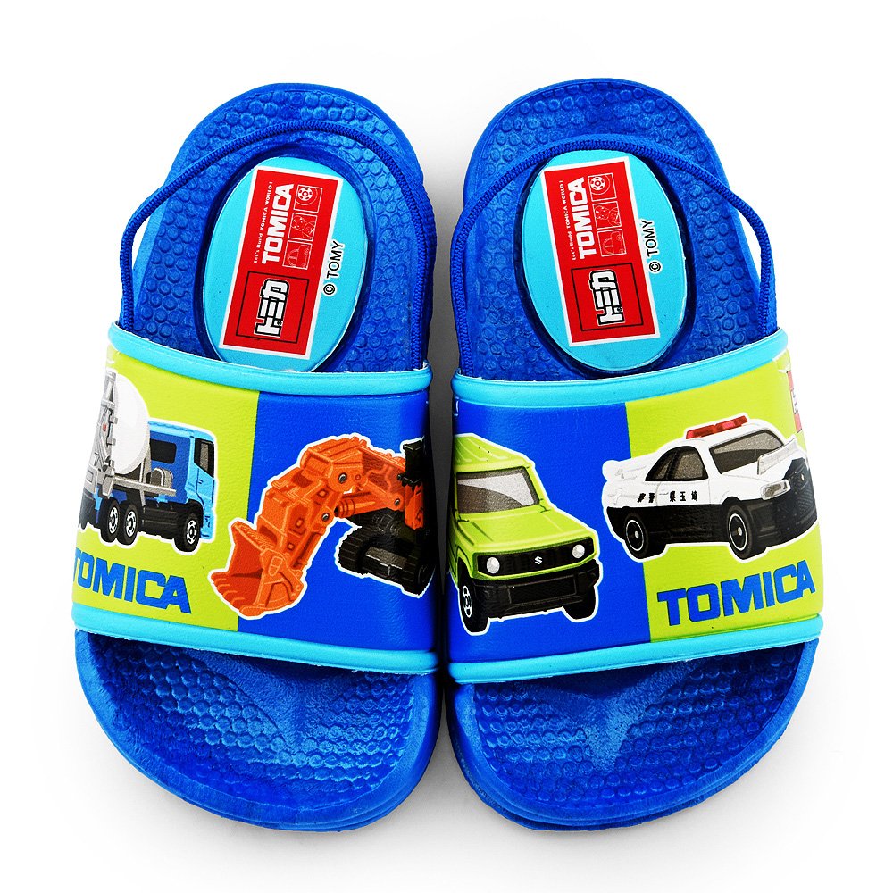 童鞋城堡-童鞋 小童 寶寶後帶拖鞋 Tomica多美車 TM1851-藍