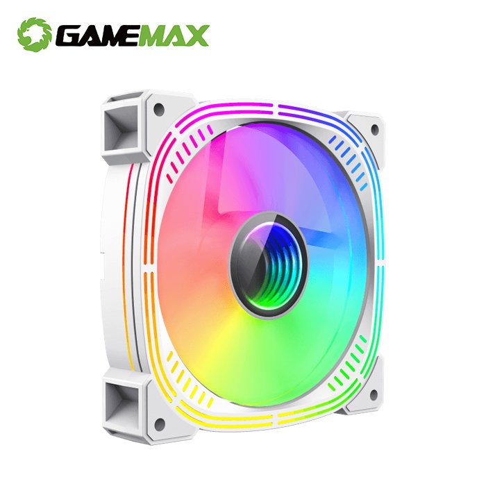 GAMEMAX 12CM ARGB風扇 GMX-12ARGB-L 無限鏡 ARGB風扇(白色)