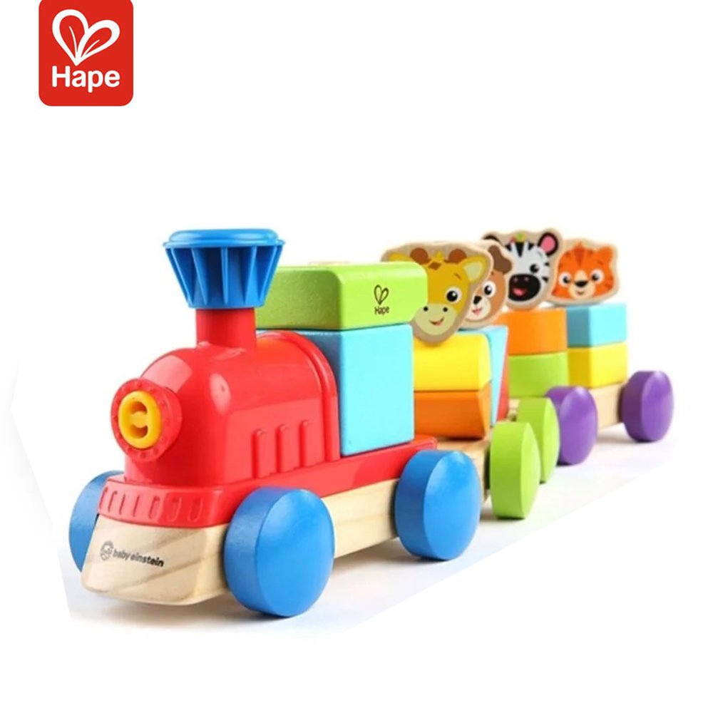 德國 Hape 愛傑卡 - 發現號動物列車 /抓握玩具.安撫玩具.交通造型玩具