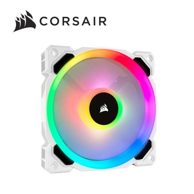 海盜船 CORSAIR LL120 RGB 120mm 雙光環白色RGB LED PWM 機殼風扇
