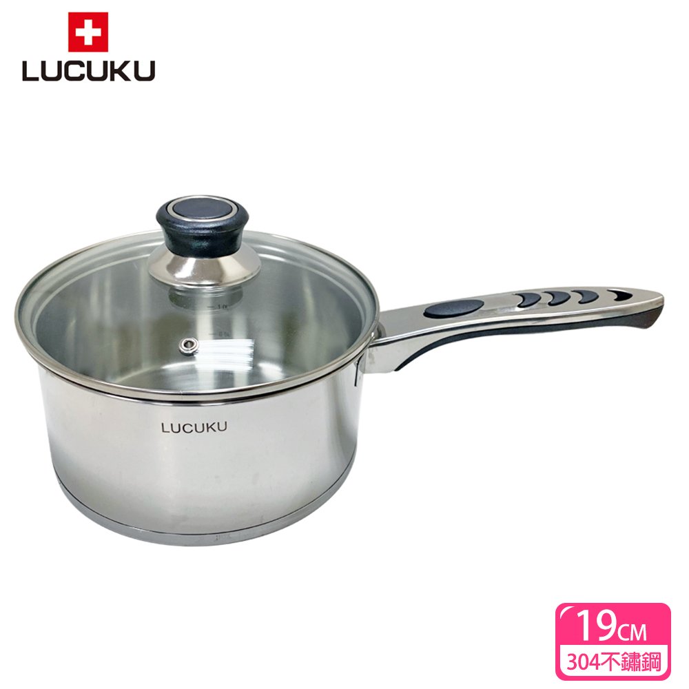 【LUCUKU】時尚單柄鍋(19cm) FA-009-2