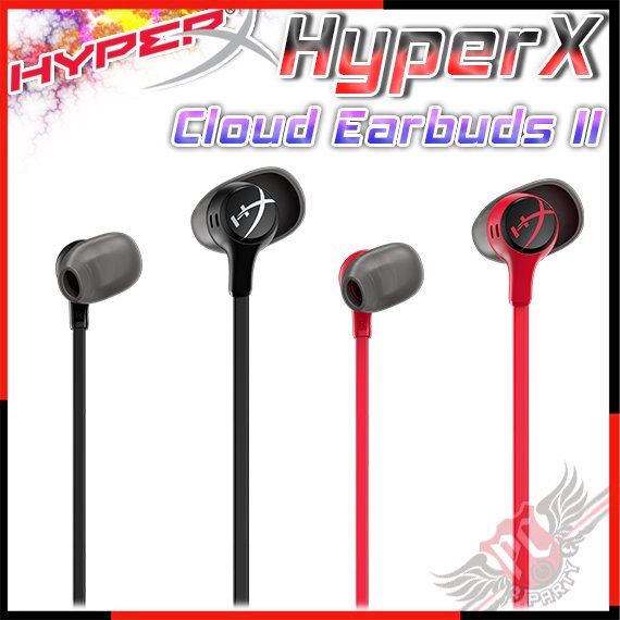 [ PCPARTY ] HyperX Cloud Earbuds II 雲雀2 電競入耳式附麥克風耳機 705L8AA 红 / 70N24AA 黑