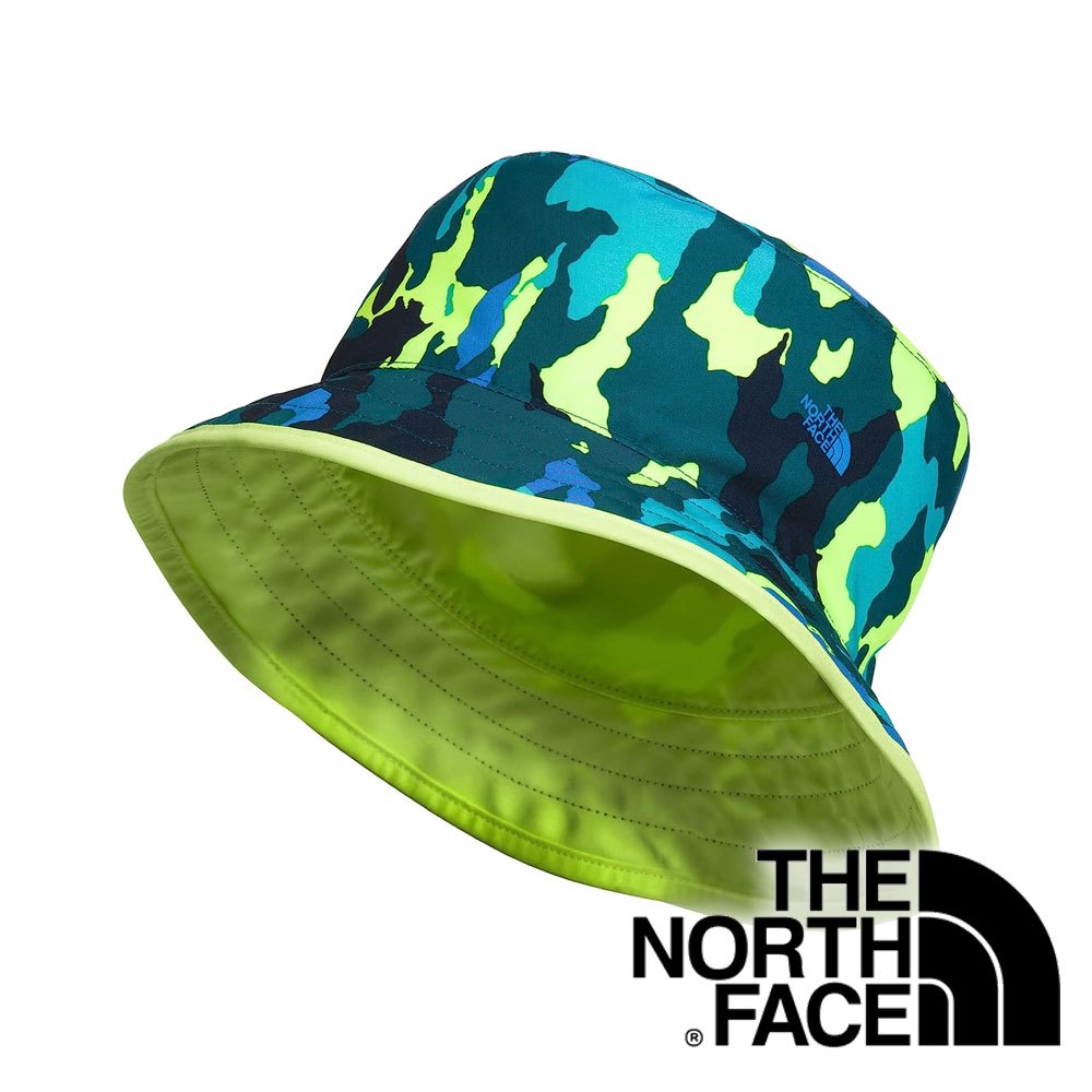 【THE NORTH FACE 美國】CLASS V REV兒童雙面漁夫帽『海藍/黃綠』NF0A7WHG 戶外 露營 休閒 時尚 帽子 漁夫帽 雙面 兒童