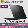 Microsoft 微軟 Surface Laptop4 5IV-00018 墨黑 (i7-1185G7/32G/1TB/W10/QHD/15)