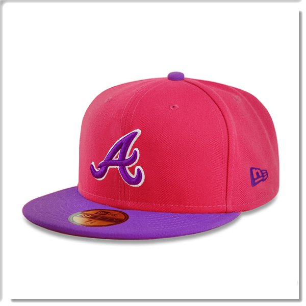 【ANGEL NEW ERA】NEW ERA MLB 亞特蘭大 勇士 桃紅 雙色 59FIFTY 街頭 嘻哈 棒球帽