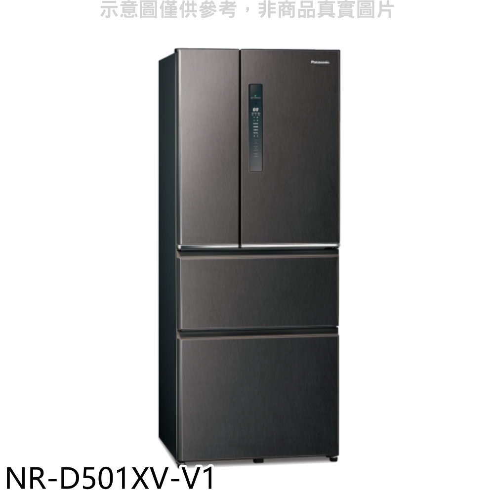 《可議價》Panasonic國際牌【NR-D501XV-V1】500公升四門變頻絲紋黑冰箱(含標準安裝)