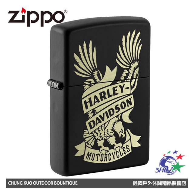 【詮國】Zippo (ZP738) 哈雷 Eagle &amp; Banner Lighter NO.49826